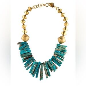 Elegant Gold and Turquoise Necklace